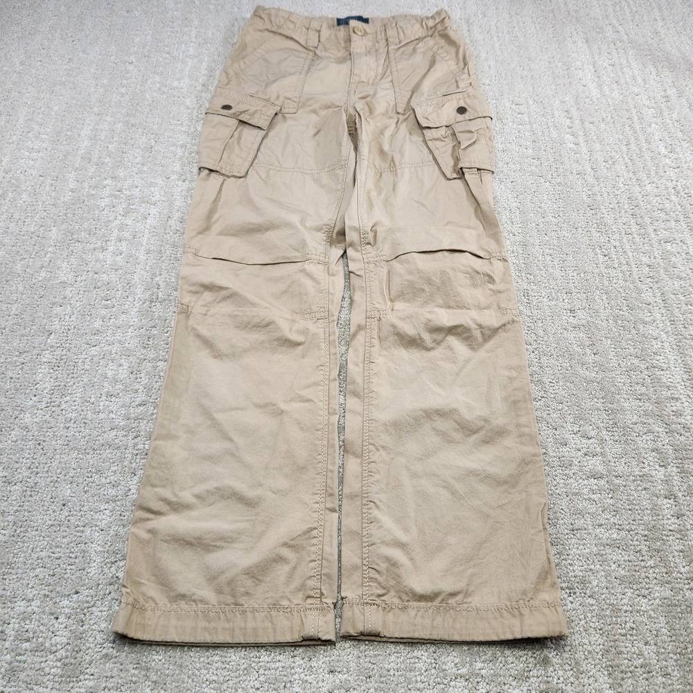 Vintage Polo Ralph Lauren Cargo Pants Youth Boys 7 Beige Paratrooper